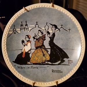 Norman Rockwell "When In Rome" Collectable Plate #5417C